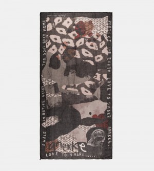 Esarfa Dama Anekke Amazonia Black Printed Scarf | 5837-ACKIR