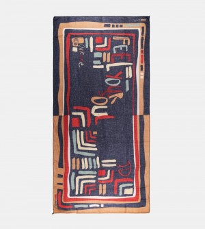 Esarfa Dama Anekke Kene Navy Blue Printed Scarf | 4012-YUFBL