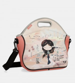 Geanta De Prânz Dama Anekke Peace & Love Neoprene Lunch Bag | 5243-PLTWK