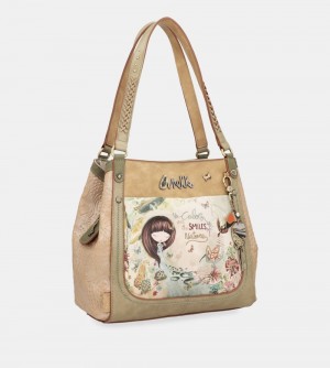 Geanta De Umar Dama Anekke Amazonia Crossbody Bag With 3 Compartments Anekke | 7804-BCPSR