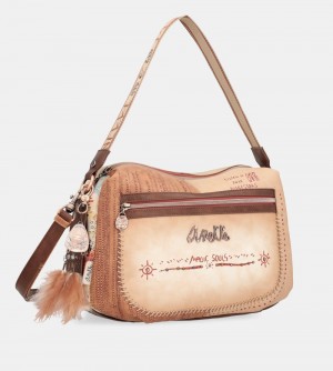 Geanta De Umar Dama Anekke Tribe Large Crossbody Bag With Shoulder Strap | 6592-RJFBD