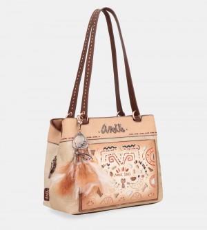 Geanta De Umar Dama Anekke Tribe Tote Bag With 3 Compartments | 7263-VPUSL