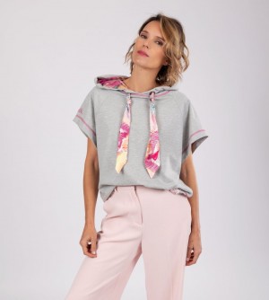 Hanorace Dama Anekke Passion Grey Sleeveless Sweatshirt | 5372-GNVXL