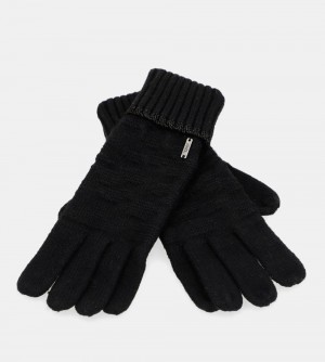 Manusi Dama Anekke Black Knit Gloves | 1563-EFWAN
