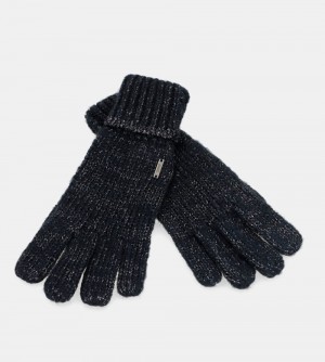 Manusi Dama Anekke Navy Blue Logomania Gloves. | 8549-DMFJP
