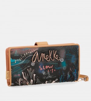 Portofel Dama Anekke Coral Black Large Wallet | 2183-RUYMW