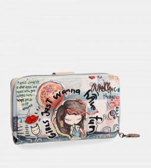 Portofel Dama Anekke Fun & Music Large Printed Wallet Anekke | 4032-XAGDI