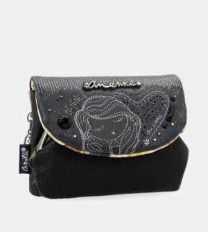 Portofel Dama Anekke Studio Navy Blue Coin Purse With Flap | 0943-HNQPJ