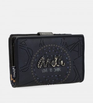 Portofel Dama Anekke Studio Navy Blue Small Rfid Wallet | 1028-KIYTR