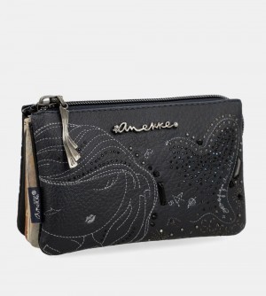 Portofel Dama Anekke Studio Navy Blue Triple Coin Purse | 4571-BTQEW