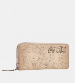 Portofel Dama Anekke Studio Nude Extra-large Rfid Wallet | 6209-DRTIS