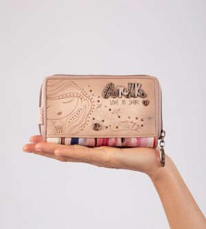 Portofel Dama Anekke Studio Nude Medium Rfid Wallet | 0247-ONUVQ