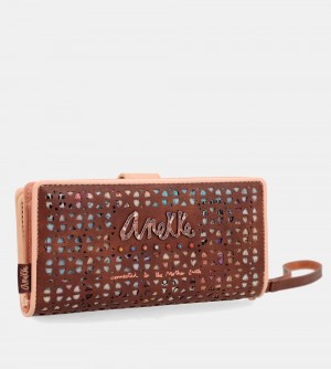Portofel Dama Anekke Tribe Large Brown Rfid Wallet | 8597-MPGZE