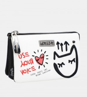 Portofel Dama Anekke White Triple Compartment Purse Energy | 3021-MYRFT