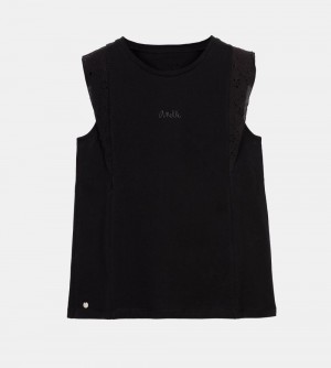 Tricouri Dama Anekke Black Tank Top | 7921-VLUED
