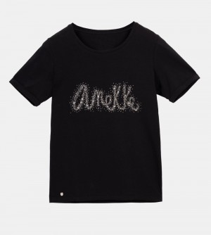 Tricouri Dama Anekke Black T-shirt | 4081-WPUYN